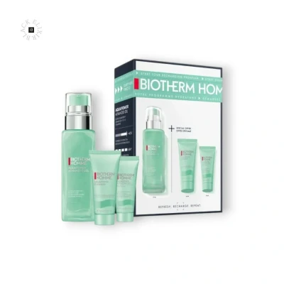 Подарочный набор для ежедневного ухода за кожей лица и подготовки к бритью. Включает увлажняющее Advanced Gel с 50 активными компонентами, укрепляющими мужскую кожу, и очищающий гель для открытия пор и идеальной гладкости после бритья.